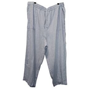 Lucky brand linen blend light blue beachy Cropped Pant size XL